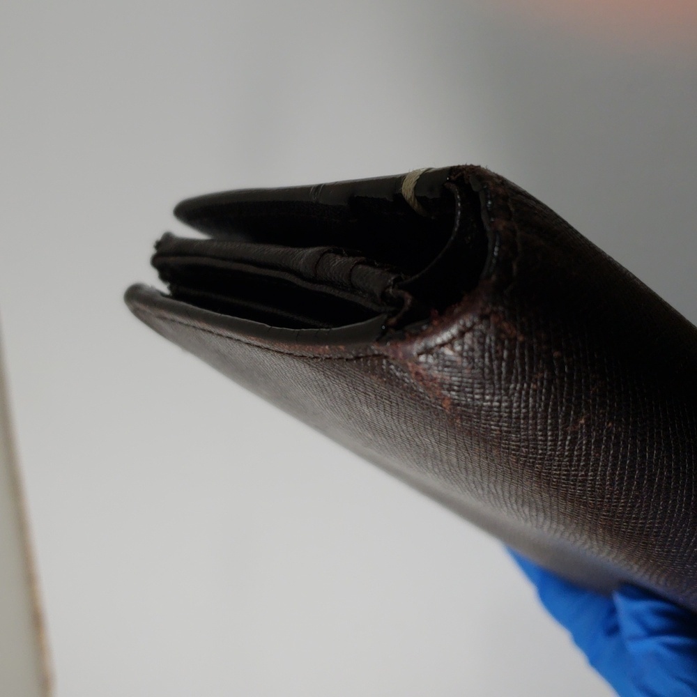 Paul Smith Dark Brown Leather Snap, Zip Bifold Wallet 5.25 x 3.5" - Compartments - Picture 6 of 12